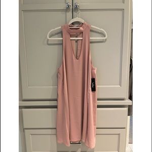 Lulu’s Light Pink Halter Neck Dress